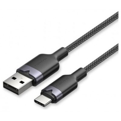 CABLE USB-C A USB-A TRENZADO 1 M NEGRO VENTION (Espera 4 dias) en Huesoi