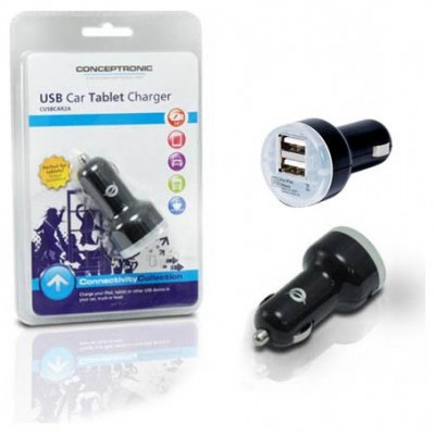 CARGADOR DE COCHE CONCEPTRONIC 5V 2xUSB PARA COCHE en Huesoi