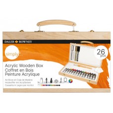 CAJA DE MADERA SET DE PINTURA ACRÍLICO DALER ROWNEY D12650055000 (Espera 4 dias) en Huesoi