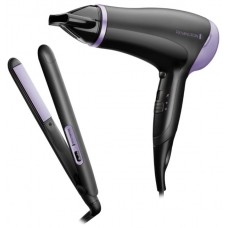 SET SECADOR PLANCHA DEL PELO REMINGTON STYLE ESSENTIALS IONICO Y CERAMICO en Huesoi