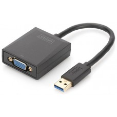 ADAPTADOR DIGITUS USB 3.0 - VGA ADAPTADOR INPUT USB OUTPUT VGA 1080p en Huesoi