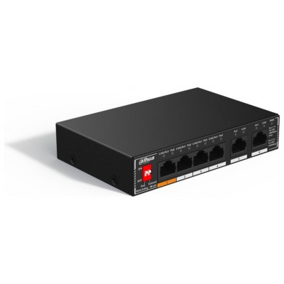 SWITCH IT DAHUA DH-SG1006P 6-PORT UNMANAGED DESKTOP GIGABIT SWITCH 4-PORT POE en Huesoi