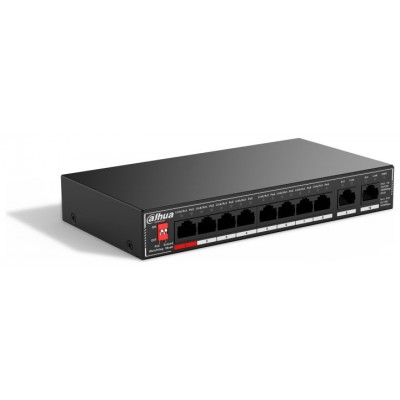 SWITCH IT DAHUA DH-SG1010P 10-PORT UNMANAGED DESKTOP GIGABIT SWITCH 8-PORT POE en Huesoi