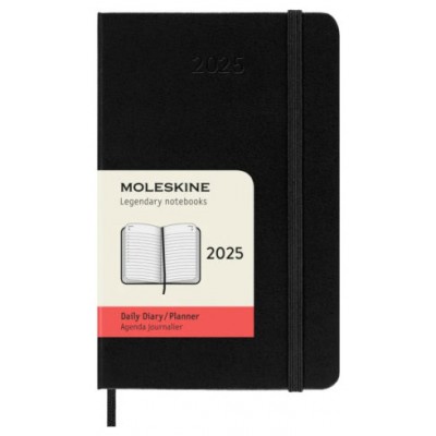 AGENDA 2025 TAPA DURA 12 MESES DIARIA P (9 x 14 CM) NEGRA MOLESKINE DHB12DC2Y25 (Espera 4 dias) en Huesoi