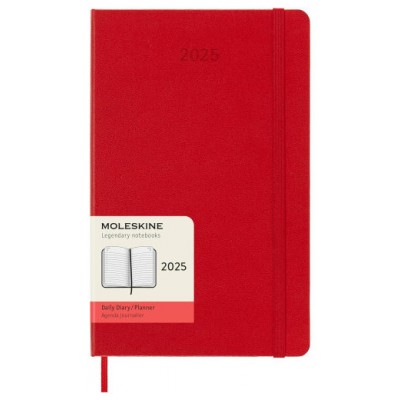 AGENDA 2025 TAPA DURA 12 MESES DIARIA L (13 X 21 CM) ROJA MOLESKINE DHF212DC3Y25 (Espera 4 dias) en Huesoi