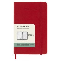 AGENDA 18M 2025-2026 SEMANAL P (9 X 14 CM) ROJO TAPA DURA MOLESKINE DHF218WN2Y26 (Espera 4 dias) en Huesoi