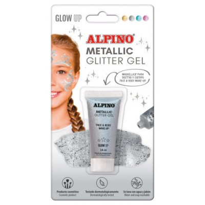 BLÍSTER MAQUILLAJE CON COLOR Y PURPURINA GLITTER PLATA ALPINO DL000601 (Espera 4 dias) en Huesoi