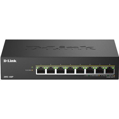 D-Link DMS-108P/E Switch 8x2.5mG PoE 230W en Huesoi D-Link DMS-108P/E Switch 8x2.5mG PoE 230W en Huesoi