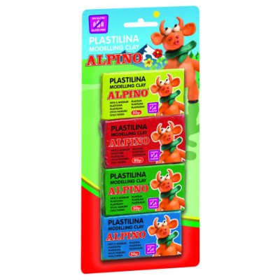 BLISTER 4 UNIDADES PLASTILINA ALPINO DE 50 GRS ALPINO DP000934 (Espera 4 dias) en Huesoi