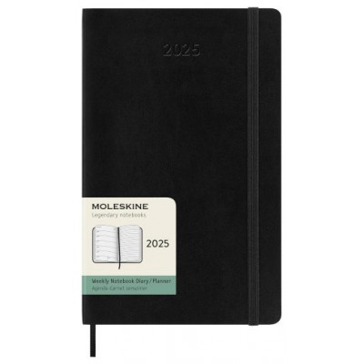 AGENDA 2025 TAPA BLANDA 12 MESES SEMANAL L (13 X 21 CM) NEGRA MOLESKINE DSB12WN3Y25 (Espera 4 dias) en Huesoi