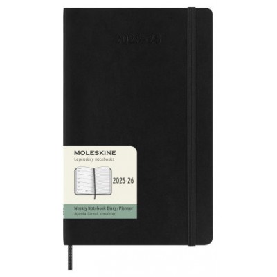 AGENDA 18M 2025-2026 SEMANAL L (13 X 21 CM) NEGRA TAPA BLANDA MOLESKINE DSB18WN3Y26 (Espera 4 dias) en Huesoi