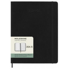 AGENDA 18 MESES 2024-2025 SEMANAL XL (19 X 25 CM) NEGRA TAPA BLANDA MOLESKINE DSB18WN4Y25 (Espera 4 dias) en Huesoi