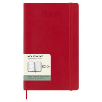 AGENDA 18M 2025-2026 SEMANAL L (13 X 21 CM) ROJO TAPA BLANDA MOLESKINE DSF218WN3Y26 (Espera 4 dias) en Huesoi