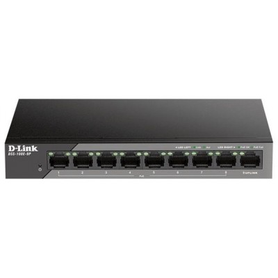 SWITCH NO GESTIONABLE D-LINK DSS-100E-9P POE (130W en Huesoi