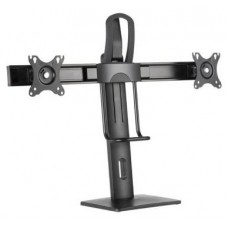 AISENS - SOPORTE DE MESA PRO CONTRAPESO GIRATORIO E INCLINABLE PARA 2 MONITORES 6KG DE 17-27, NEGRO en Huesoi