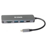 HUB USB-C D-LINK 6 EN 1 USB-C 2*USB3 HDMI LECTOR SD en Huesoi