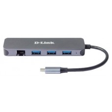 HUB USB-C D-LINK 5 EN 1 USB-C PUERTO GIGAB 3*USB3 en Huesoi