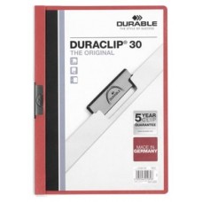 DOSSIER CON CLIP 30 H A4 ROJO DURABLE 2200-03 (MIN25) (Espera 4 dias) en Huesoi