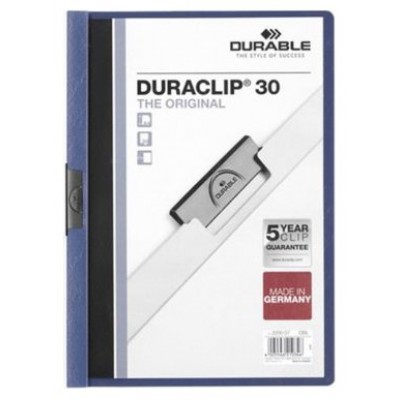 DOSSIER CON CLIP 30 H A4 AZUL OSCURO DURABLE 2200-07 (MIN25) (Espera 4 dias) en Huesoi