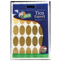 PAQUETE 10 HOJAS ETIQUETAS SATINADAS ORO 36X20 MM TICO E-GL-3620 (Espera 4 dias) en Huesoi