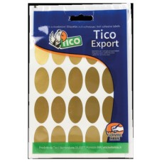 PAQUETE 10 HOJAS ETIQUETAS SATINADAS ORO 36X20 MM TICO E-GL-3620 (Espera 4 dias) en Huesoi