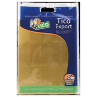 PAQUETE 10 HOJAS ETIQUETAS SATINADAS ORO 45X21 MM TICO E-GL-4521 (Espera 4 dias) en Huesoi