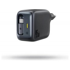 OS-BASEUS ENERCORE CJ11 FAST CHARGER WITH RETRACTABLE CABLE 2C 45W EU COSMIC BLACK (Espera 4 dias) en Huesoi
