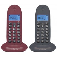 MOTOROLA C1002 LB+ Telefono DECT DUO Gris-Granate en Huesoi