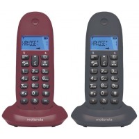 MOTOROLA C1002 LB+ Telefono DECT DUO Gris-Granate en Huesoi