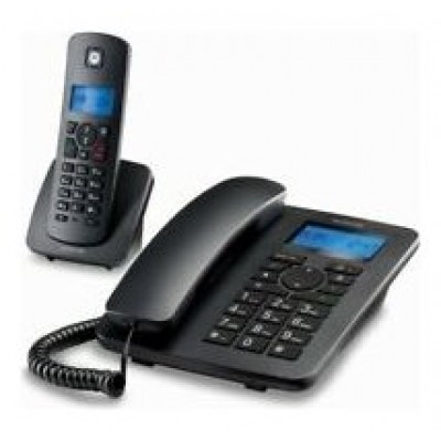 MOTOROLA C4201 Telefono Combo Fijo + DECT Negro en Huesoi