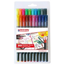 PACK CON 16 ROTULADORES ESTÁNDAR + 4 ROTULADORES PASTEL S/C 1200 EDING E1200-20-BTS (Espera 4 dias) en Huesoi