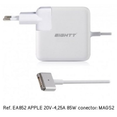 CARGADOR PORTATIL EIGHTT ESPECIFICO COMPATIBLE APPLE 20V-4,25A 85W MAGSAFE2 en Huesoi