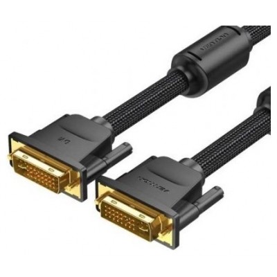 CONECTOR TRENZADO DVI-D/M A DVI-D/M 3 M NEGRO VENTION (Espera 4 dias) en Huesoi