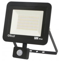 Foco LED Serie Slim 50W con Sensor 6500K Negro ELBAT (Espera 2 dias) en Huesoi