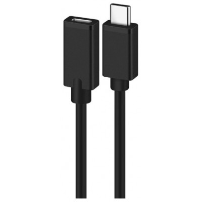 CABLE ALARGADOR USB 2.0 EWENT USB-C MACHO USB-C HEMBRA 1,8m NEGRO en Huesoi