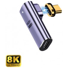 ADAPTADOR USB-C EWENT MACHO-HEMBRA MAGNETICO PD100W PURPURA en Huesoi