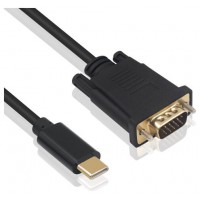 CABLE ADAPTADOR GRA?FICO USB TIPO C A VGA, LONGITUD DE 1,8 METROS. en Huesoi