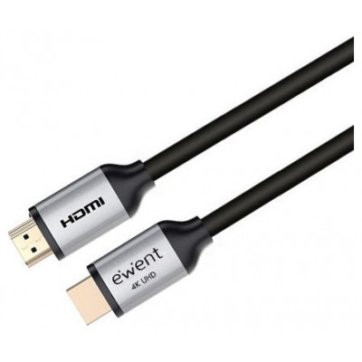 CABLE EWENT HDMI 2.0 PREMIUM HIGH SPEED CON ETHERNET NEGRO M/M 5M 4K 60HZ en Huesoi