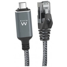 EWENT Cable USB-C 3.1 A RJ45 CAT6 FTP, 1Gbps, 3m en Huesoi