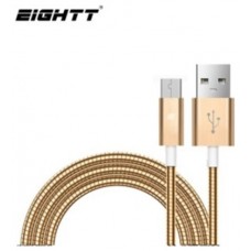 Eightt - Cable USB a MicroUSB 1.0M - Trenzado de Nylon en Huesoi