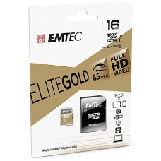 MEMORIA SD MICRO 16GB EMTEC ELITE GOLD 85MB/S SD + en Huesoi