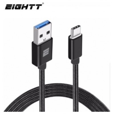 Eightt - Cable USB 3.0 a Type C - 1.0m - Trenzado en Huesoi