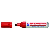 MARCADOR PERMANENTE PUNTA BISELADA 2-7MM 500 ROJO EDDING 500-02 (MIN10) (Espera 4 dias) en Huesoi