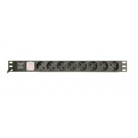 UNI DISTRIBUCIÃ?N ENERGÃ?A PDU GEMBIRD 8 SCHUKO 1U 10A ENCHU C14 CABLE DE 3 M en Huesoi