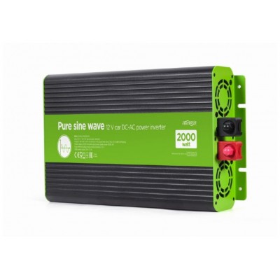 INVERSOR CORRIENTE DC-AC GEMBIRD  COCHE DE ONDA SINUSOIDAL PURA DE 12 V 2000 W en Huesoi