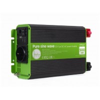 INVERSOR CORRIENTE DC-AC GEMBIRD  COCHE DE ONDA SINUSOIDAL PURA DE 12 V 500 W en Huesoi