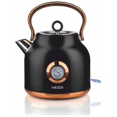 HERVIDOR ELECTRICO ART DECO 1.7L 2200W NEGRO INOX HAEGER (Espera 4 dias) en Huesoi