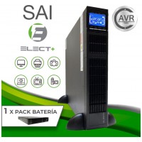 SAI Rack Protect Online 6000VA EL0007 + 1 Pack Baterías 12V/7Ah 16pcs Elect + (Espera 2 dias) en Huesoi