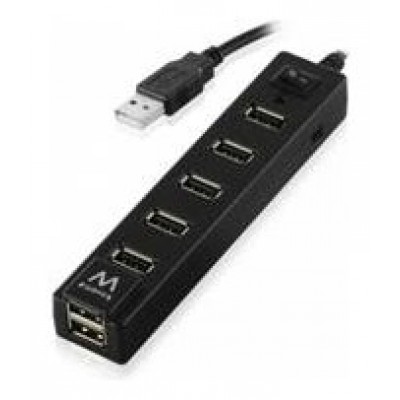 CONCENTRADOR USB-A DE ALTA VELOCIDAD USB 2.0 DE 7 PUERTOS INTERRUPTOR ON/OFF en Huesoi