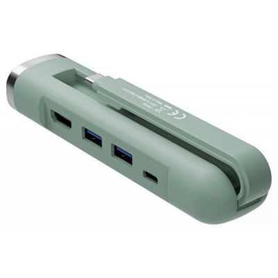 HUB EWENT USB-C Y USB-A MULTIPORT DOCK 5-1 HDMI VERDE en Huesoi